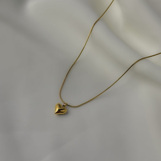 18K Gold Plated Princess Heart Necklace