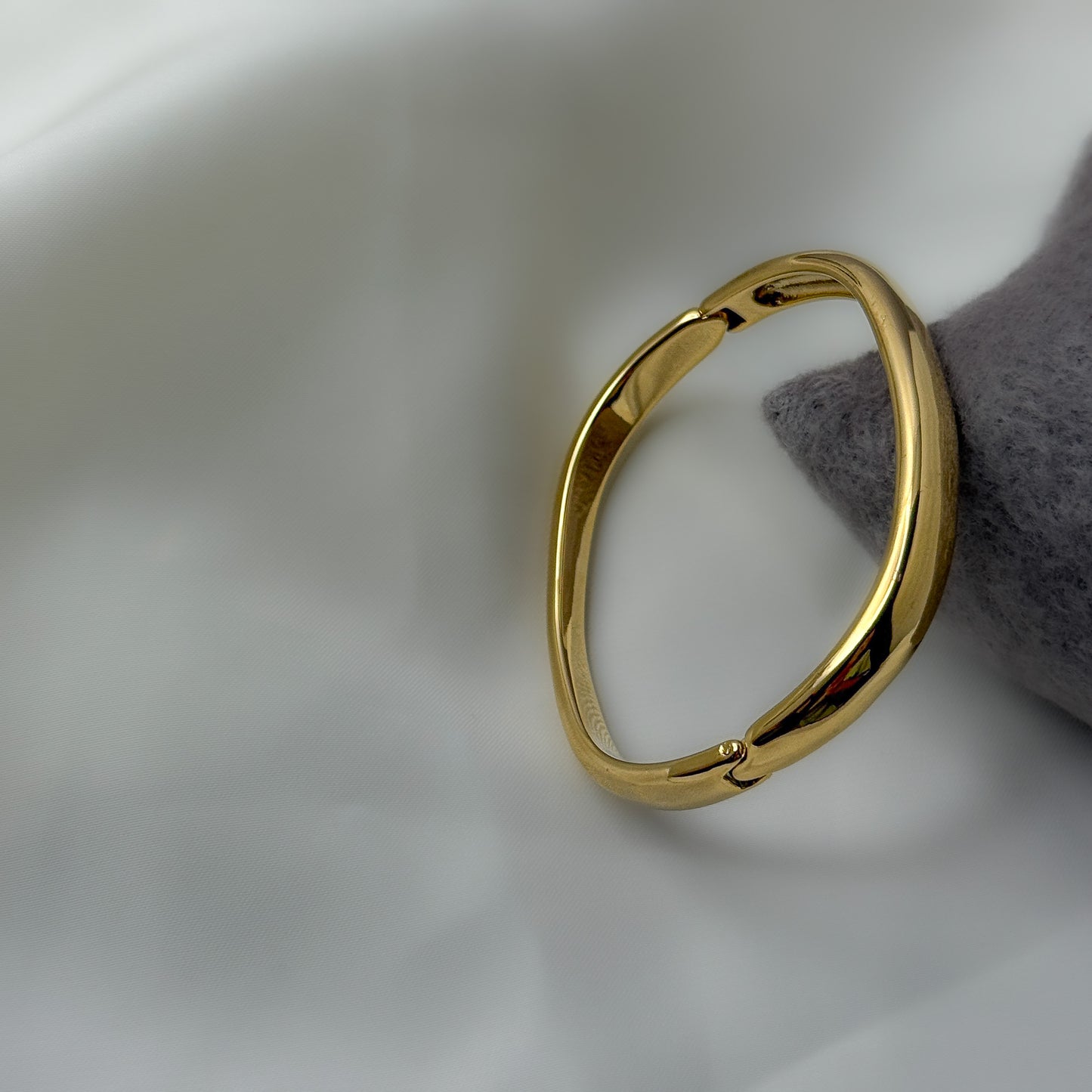 18K Gold Plated Square Solid Bracelet