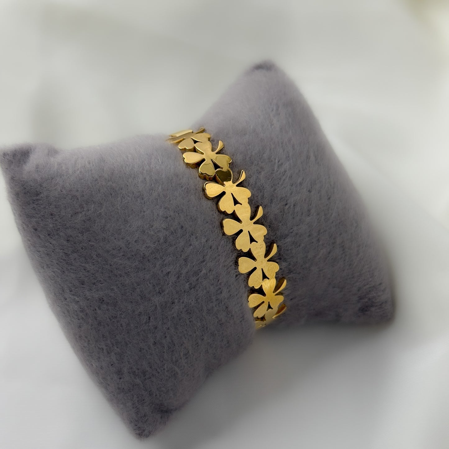 18K Gold Plated Lucky Clover Bracelet
