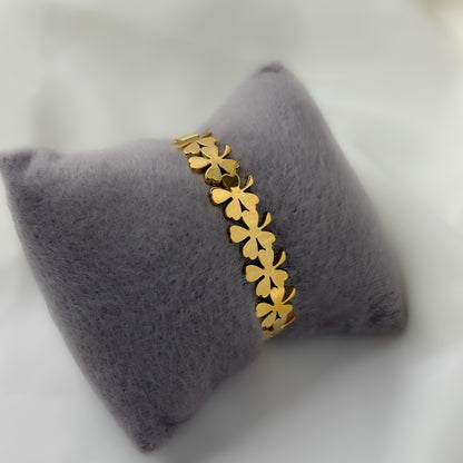 18K Gold Plated Lucky Clover Bracelet