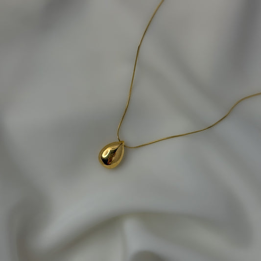 18K Gold Plated Vintage Solid Necklace