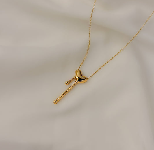 18K Gold Plated Melting Heart Necklace