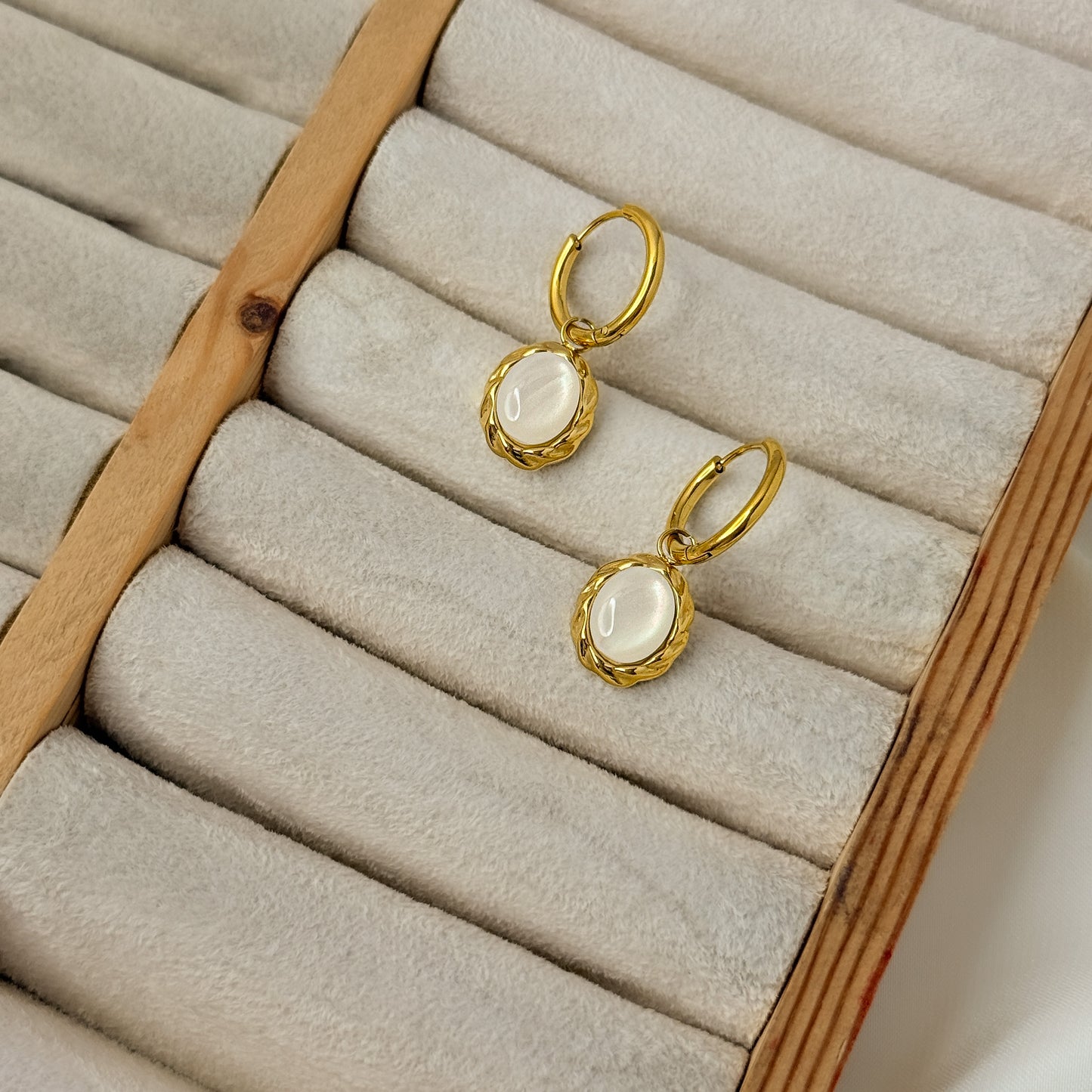 18K Gold Plated 2in1 Oval Hoops