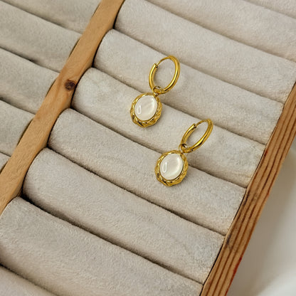 18K Gold Plated 2in1 Oval Hoops