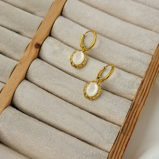 18K Gold Plated 2in1 Oval Hoops