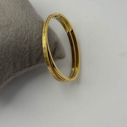 18K Gold Plated Double Cross Bracelet