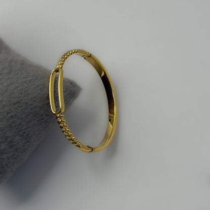 18K Gold Plated Eclipse Oval Bracelet