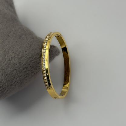 18K Gold Plated AD Stone Luxury Bracelet