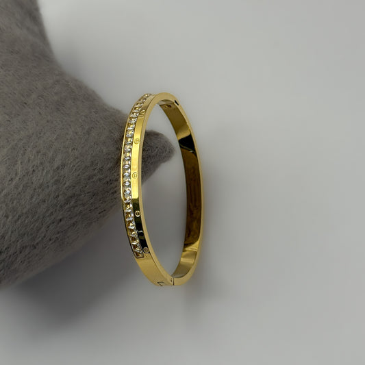 18K Gold Plated AD Stone Luxury Bracelet