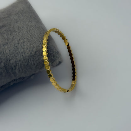 18K Gold Plated Honeycomb Bracelet