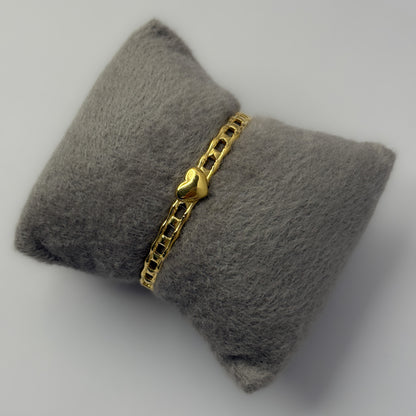 18K Gold Plated luxury Heart Bracelet