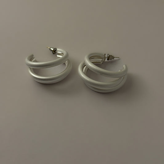 Korean Matte Triple Half Hoops
