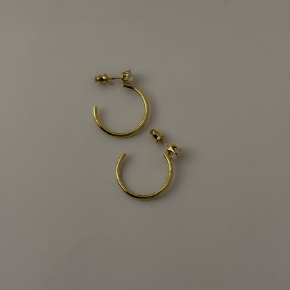 Korean Stone Half Hoops
