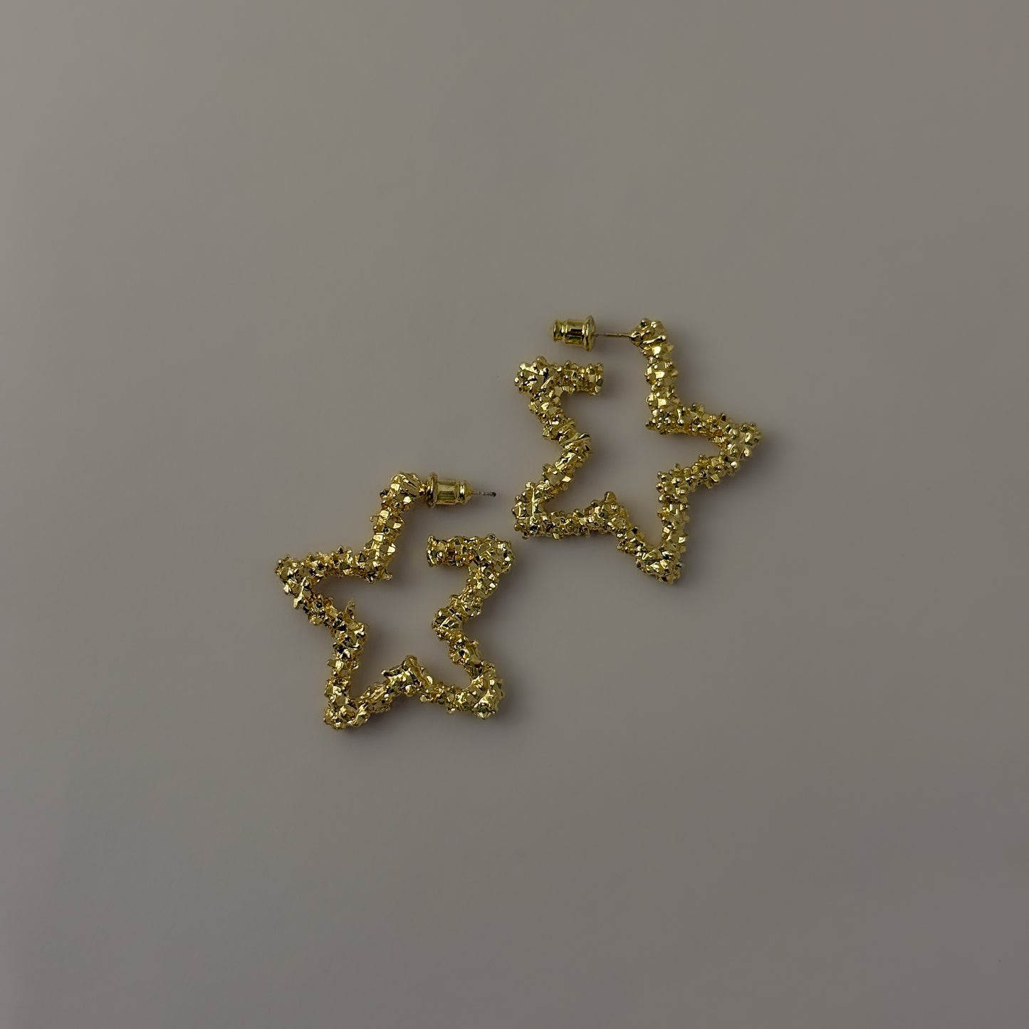 Korean Golden Star Earrings