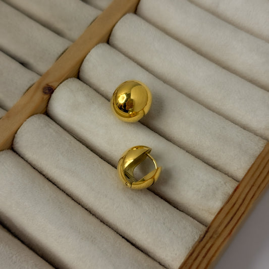 18K Gold Plated Both Side Hoops