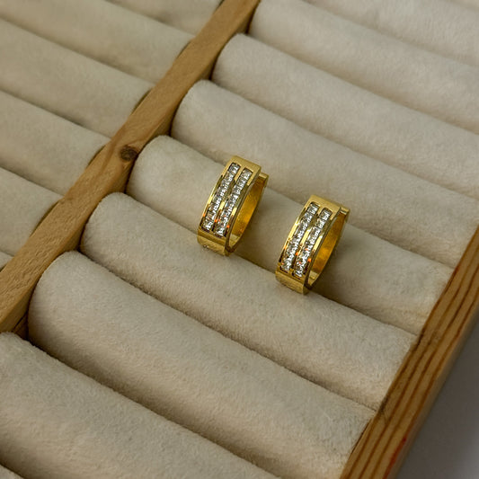 18K Gold Plated Chic Hoops