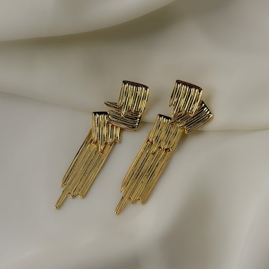 Statement Flowing Lava Chic Earrings