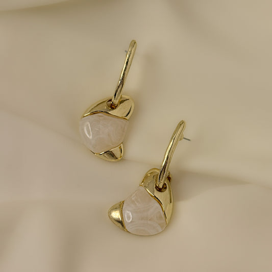 Statement Marble Drop Earrings