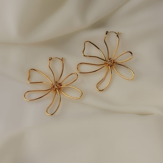 Statement Flower Hoops